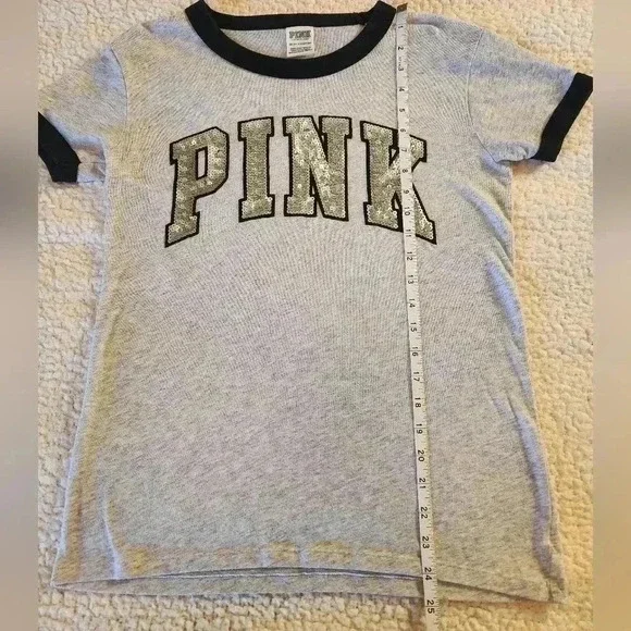 RARE! Y2K VS pink bling T-shirt, XS - Picture 5 of 6